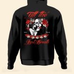 From The First Kiss Till The Last Breath - Personalized Matching Couple Back Printed Hoodies - Image 4