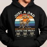 Just A Dad Who Always Comes Back With The Milk Racoon Version - PersonalizedOne Size Shirt - Image 7