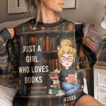 Just A Girl Who Loves Books - Personalized 3D Printed Sweatshirt - Image 2
