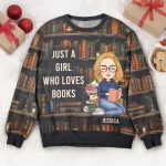 Just A Girl Who Loves Books - Personalized 3D Printed Sweatshirt - Image 3