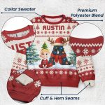 Kid Name Alphabet - Personalized Ugly Sweater - Image 3