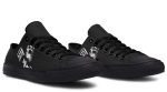 Skull Engine Motor Black Low-Top Sneakers - Edgy Biker Style - Image 4