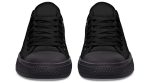 Skull Engine Motor Black Low-Top Sneakers - Edgy Biker Style - Image 5