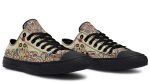 Day of the Dead Skull Sneakers - Black Low Top Sugar Skull Shoes - Image 3
