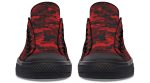 Red Camo White Low-Top Sneakers - Bold Statement Shoes - Image 5