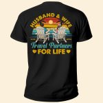 Travel Partners For Life - Personalized Couple Matching Back Printed Shirts - Image 3