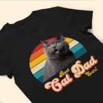 Best Cat Dad Ever - Personalized PhotoOne Size Shirt - Image 4
