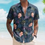 Birthday Neon Party Custom Face Funny Birthday Gift - Custom Photo Hawaiian Shirts - Image 5