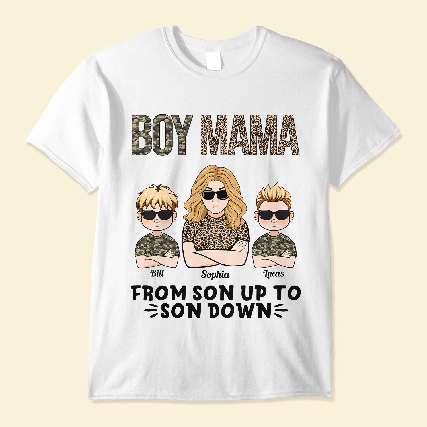 Boy-Mom-Boy-Mama-Personalized-shirt-Birthday-Mothers-dayGift-For-Mom-Mother-1.jpg Boy Mama - PersonalizedOne Size Shirt - Image 1
