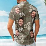 Camo Tropical Beach Pattern Hawaii Aloha Shirts - Custom Photo Hawaiian Shirts - Image 4
