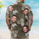 Camo Tropical Beach Pattern Hawaii Aloha Shirts - Custom Photo Hawaiian Shirts - Image 5
