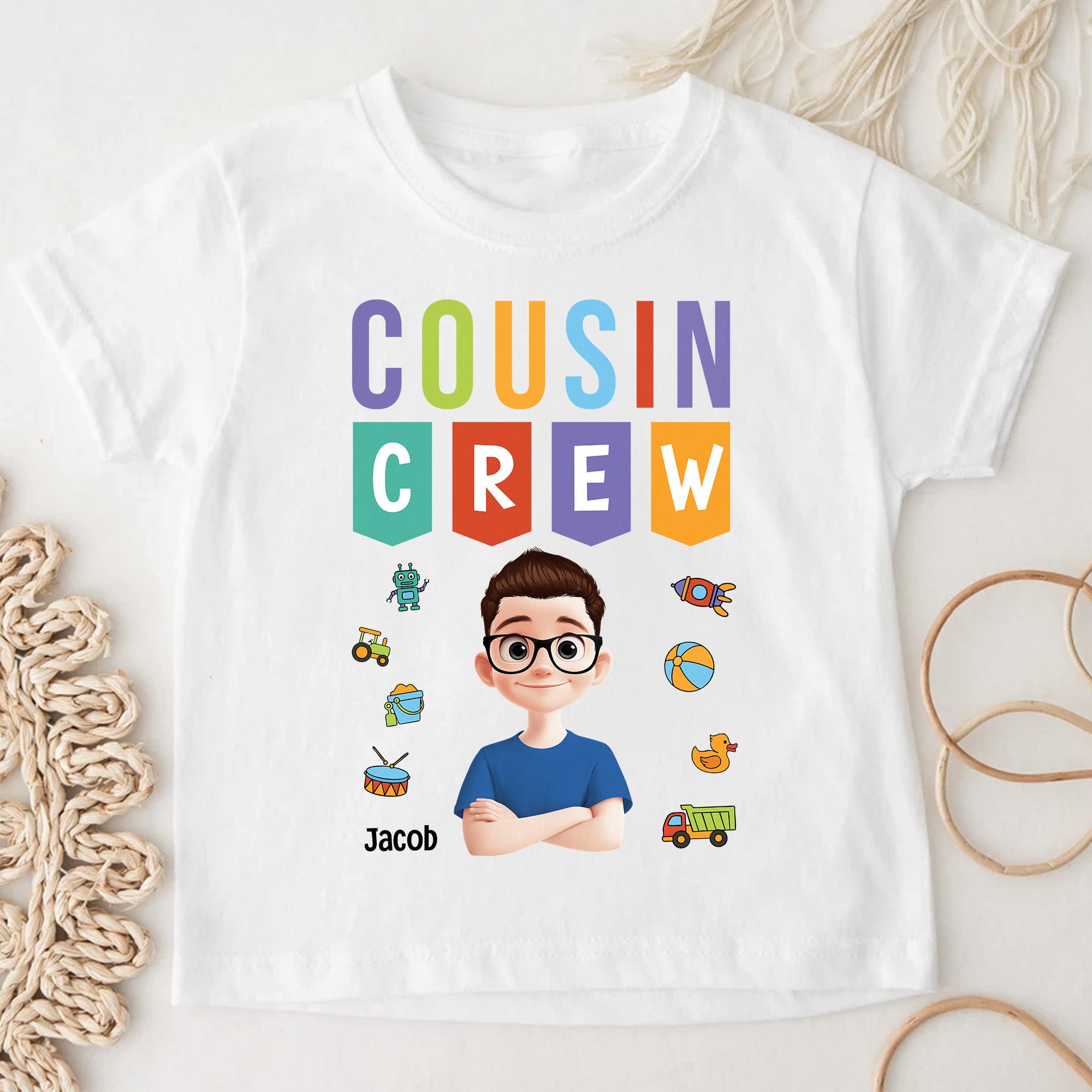 Cousin-Crew-Kid-Matching-Shirts-Cartoon-Version-Personalized-Shirt1.jpg Cousin Crew Kid Matching Shirts Cartoon Version - Personalized Shirt - Image 1