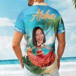 Custom Funny Face Hula Dancing Gift For Men Women - Custom Photo Hawaiian Shirts - Image 4