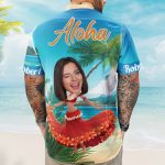 Custom Funny Face Hula Dancing Gift For Men Women - Custom Photo Hawaiian Shirts - Image 5