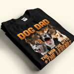 Dog Dad The Man The Myth The Legend - Personalized PhotoOne Size Shirt - Image 4