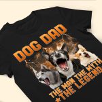 Dog Dad The Man The Myth The Legend - Personalized PhotoOne Size Shirt - Image 5