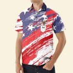 Dog In Pocket American Flag Patriotic - Personalized Hawaiian Shirt - Image 2