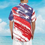 Dog In Pocket American Flag Patriotic - Personalized Hawaiian Shirt - Image 3
