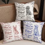 Dog Memorial Toile De Jouy Sympathy Gift - Personalized Pillow (Insert Included) - Image 2