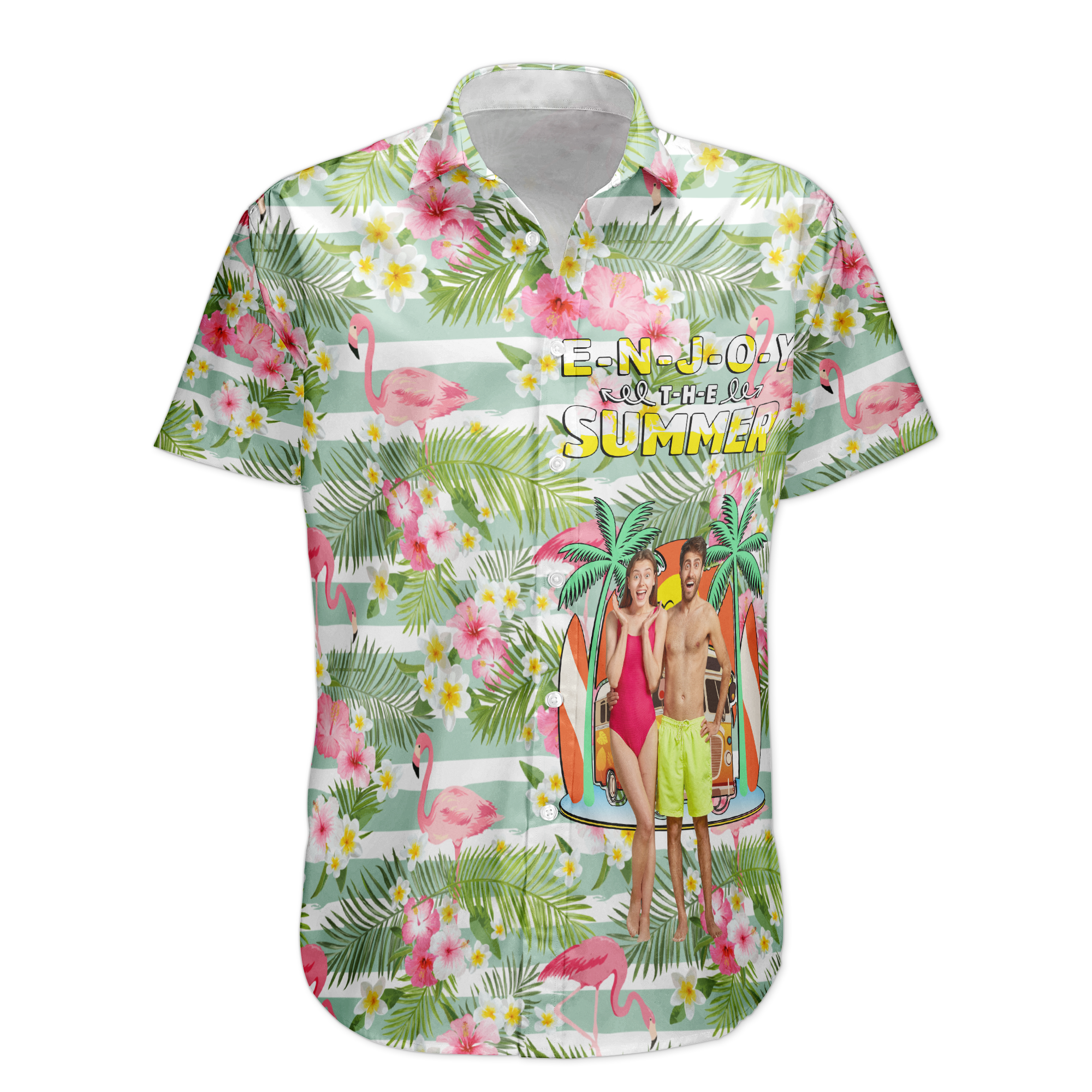 Enjoy-The-Summer-Time-Personalized-Photo-Hawaiian-Shirt_2.png Enjoy The Summer Time - Personalized Photo Hawaiian Shirt - Image 1