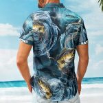 Fishing Bass Fish Types Whirlpool Ocean Aloha Shirts For Men - Custom Hawaiian Shirts - Image 2