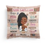 God Says I Am Unique - Personalized Pillow (Insert Included)