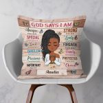 God Says I Am Unique - Personalized Pillow (Insert Included) - Image 2