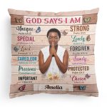 God Says I Am Unique - Photo Version - Personalized Photo Pillow (Insert Included) - Image 10
