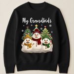 Grandma Snowman With Grandkids Lovely - PersonalizedOne Size Shirt - Image 3