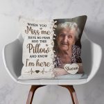 Hug This Pillow And Know I'm Here - Personalized Photo Memory Pillow (Insert Included) - Image 6
