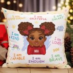 I Am Kind I Am Smart I Am Confident Son Grandson - Personalized Pillow (Insert Included) - Image 2