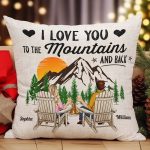 I Love You To The Mountains And Back - Personalized Pillow (Insert Included) - Image 2
