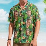 Kapa Hawaiian Pattern Tropical Aloha Shirts With Face - Custom Photo Hawaiian Shirts - Image 4