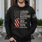 Legend, Husband, Dad And Grandpa Custom Family Name - Personalized Hoodie - Image 2