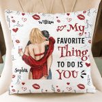 My Favorite Thing To Do Is You - Custom Sequin Pillow - Image 2