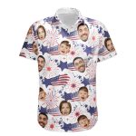 Family Cute Face - Personalized Photo Hawaiian Shirt - Independence Day Shirt