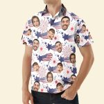 Family Cute Face - Personalized Photo Hawaiian Shirt - Independence Day Shirt - Image 5