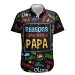 Reasons I Love Being A Papa - Personalized Hawaiian Shirt - Image 6