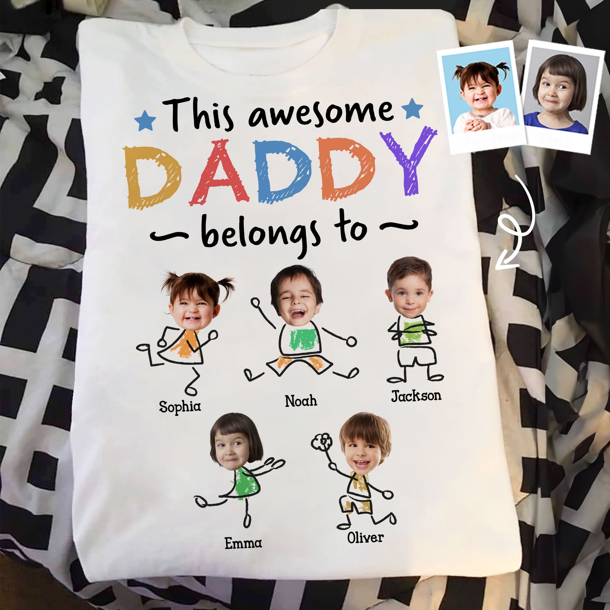 This-Awesome-Daddy-Belongs-To-Personalized-Photo-Shirt_1_407d1251-00c1-491f-89df-def6cfa6a874.jpg This Awesome Daddy Belongs To - Personalized PhotoOne Size Shirt - Image 1