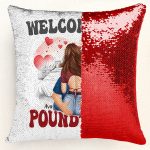 Welcome To Poundtown - Gift For Boyfriends, Girlfriends, Couple - Custom Sequin Pillow - Image 5