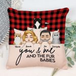 You And Me & The Fur Babies - Personalized Pillow (Insert Included) - Image 2